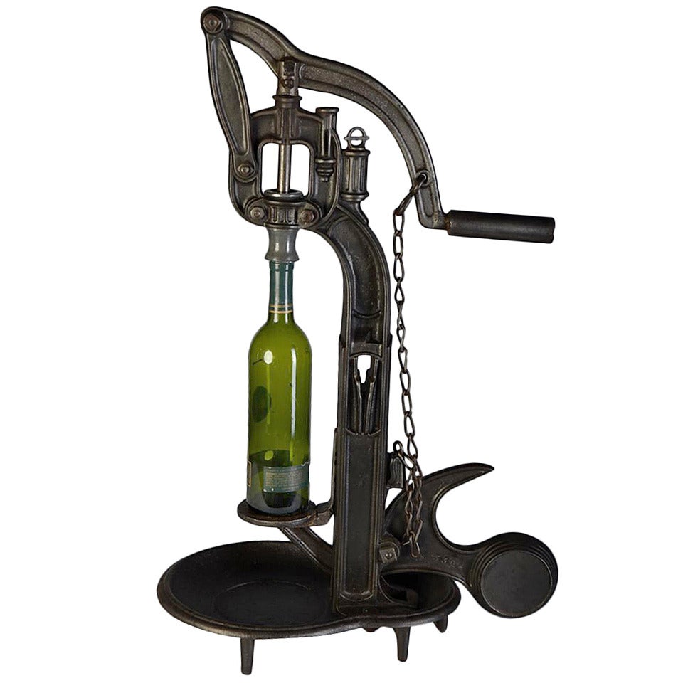 Antique French Wine Corking Machine, Early 1900s