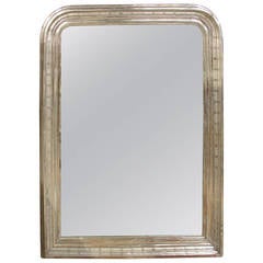 Antique Silver Leaf Louis Philippe Mirror from France, 19th Century