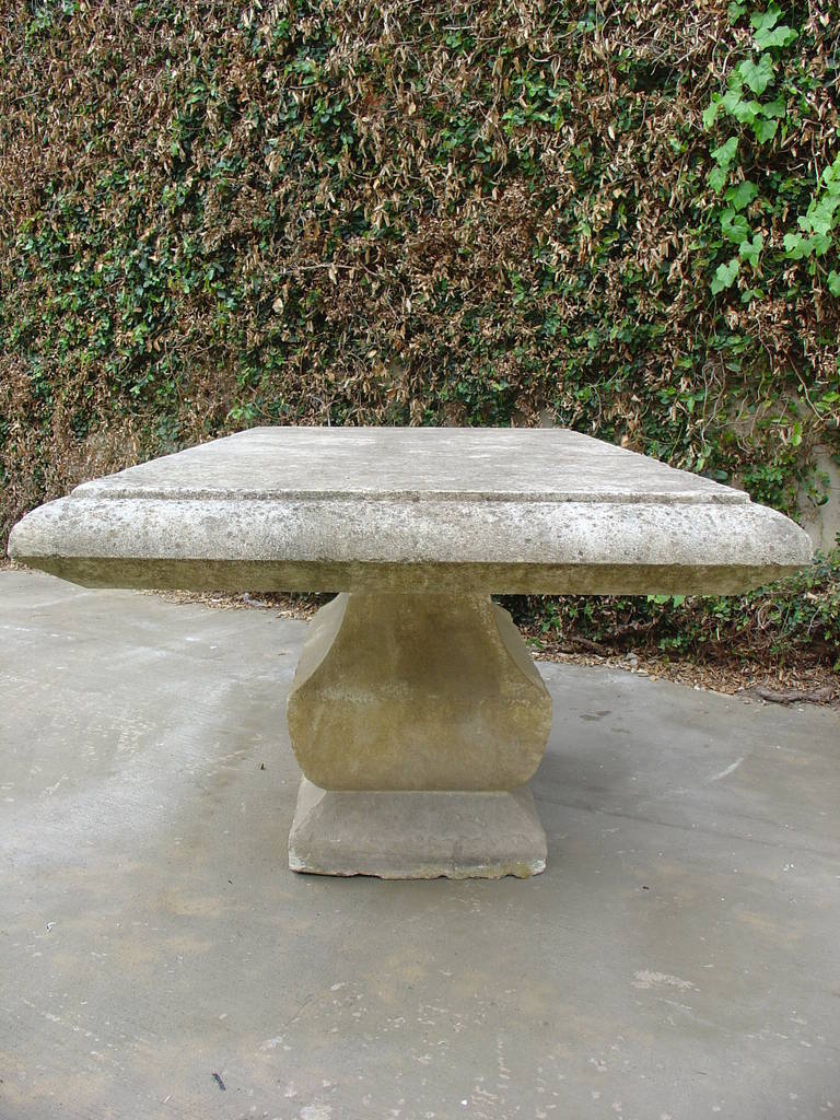 Large Carved Limestone Dining Table from Provence, France 4