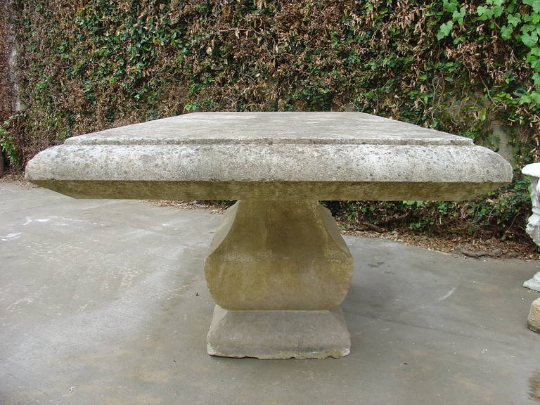 French Large Carved Limestone Dining Table from Provence, France