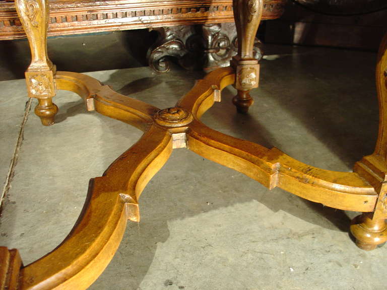 Early 19th Century Carved Walnut Wood Armchairs from Italy 5
