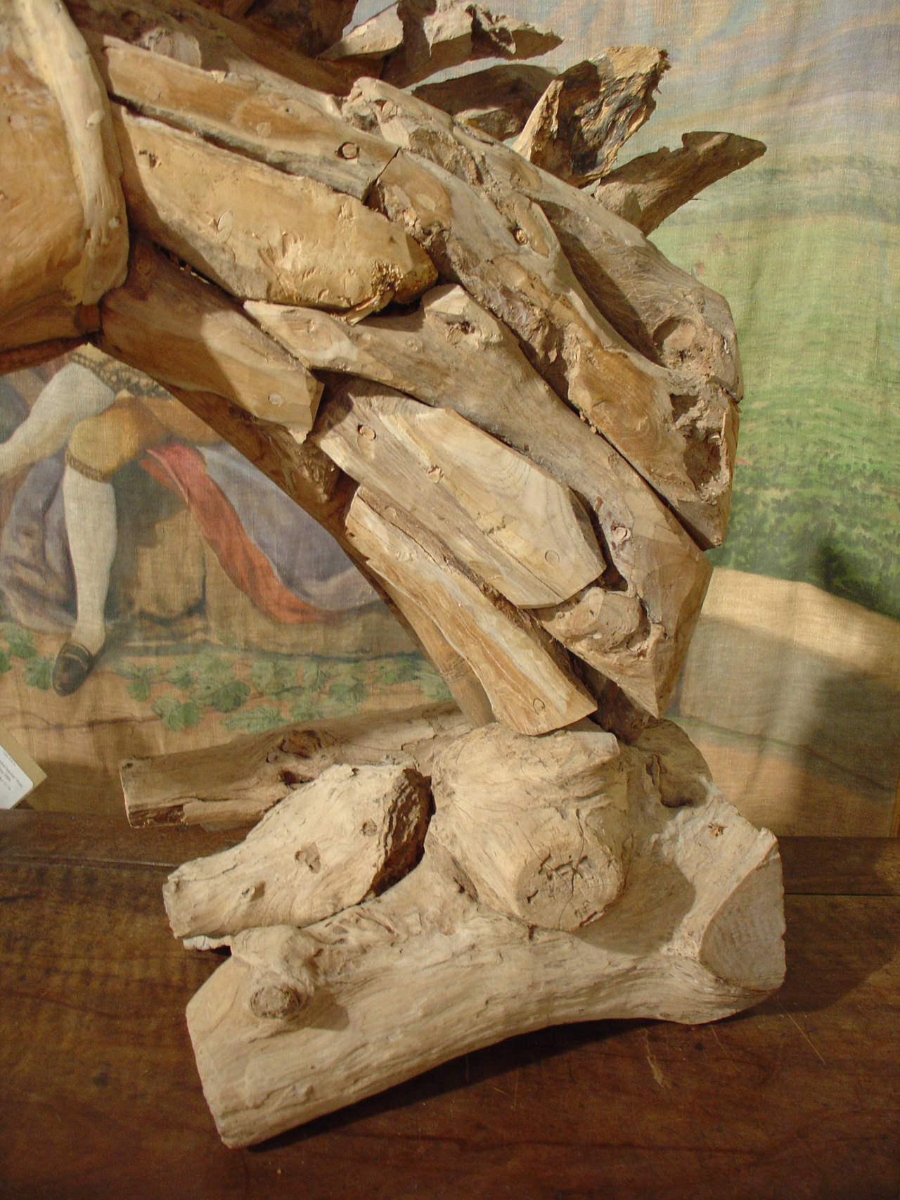 French Driftwood Horse Head Sculpture from France