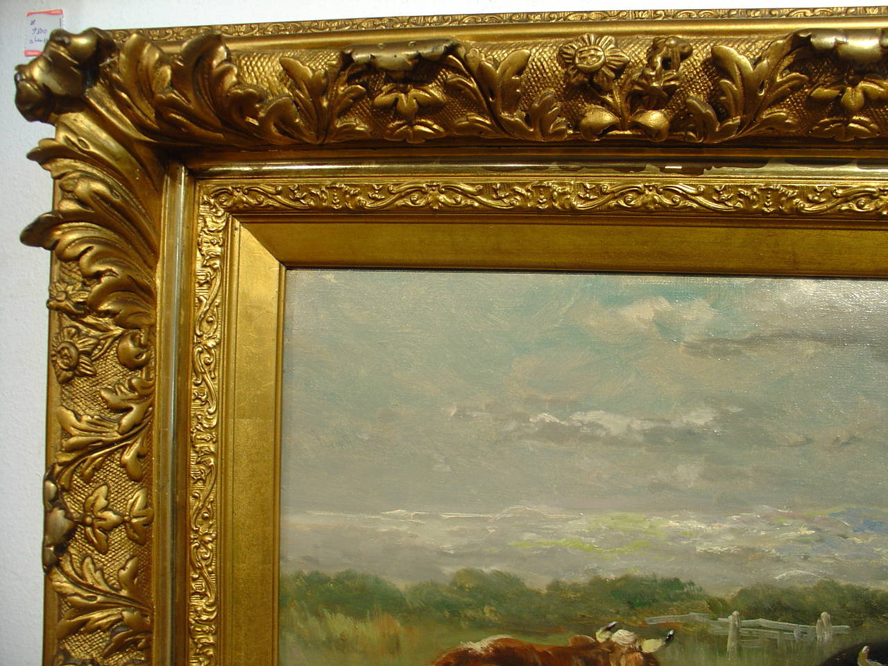 vintage cow painting