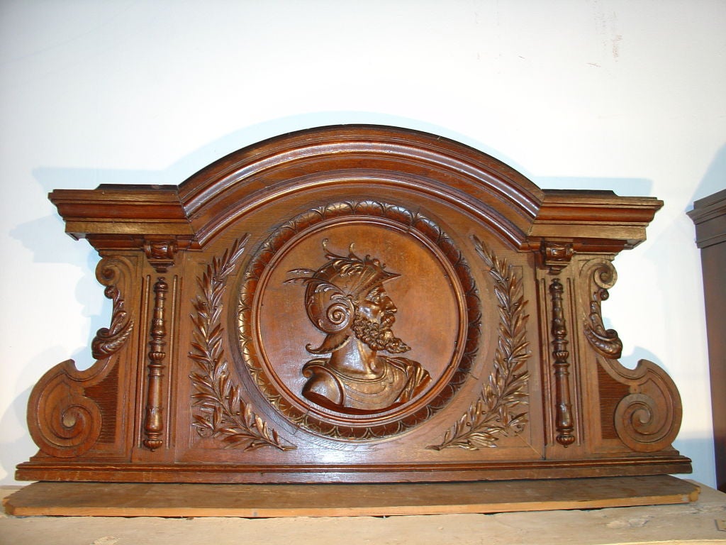 Walnut Wood Overdoor-Spain Late 1800's