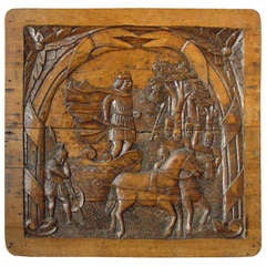 Antique Carved French Oak Panel, circa 1800