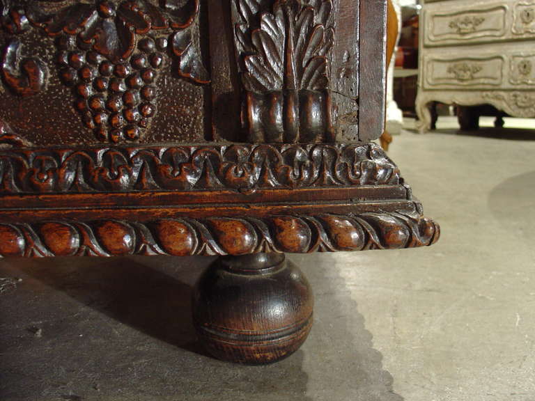 17th Century Walnut Wood Trunk from Alsace, France 4