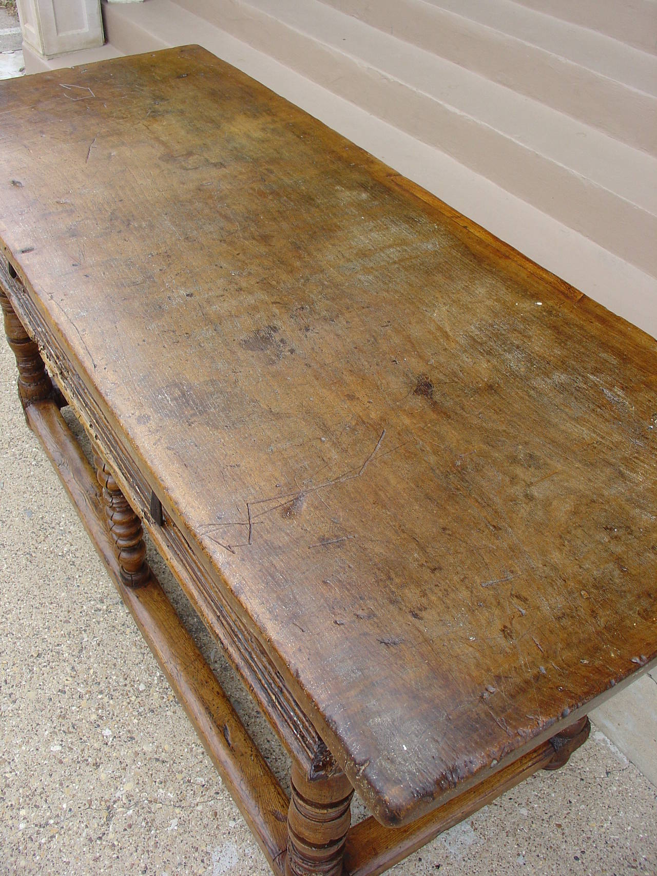 Antique Spanish Walnut Wood Table from the 1600’s 1