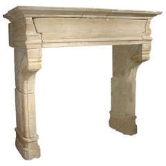 Period Louis XIII Stone Mantel from Northern Burgundy/Upper Loire