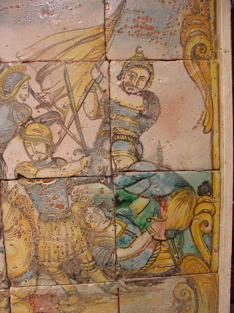 Antique Italian Tiled Plaque, Sicily circa 1800 2