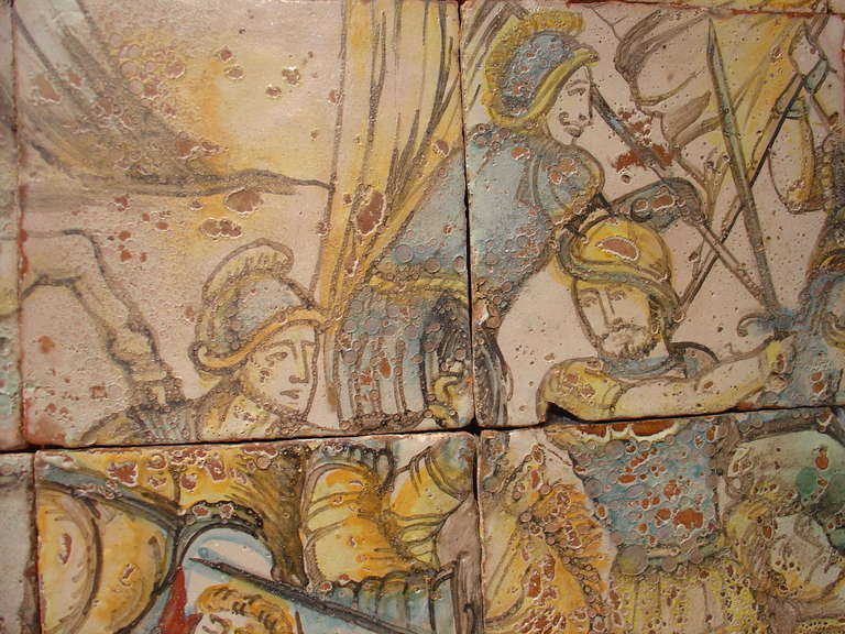 Antique Italian Tiled Plaque, Sicily circa 1800 3