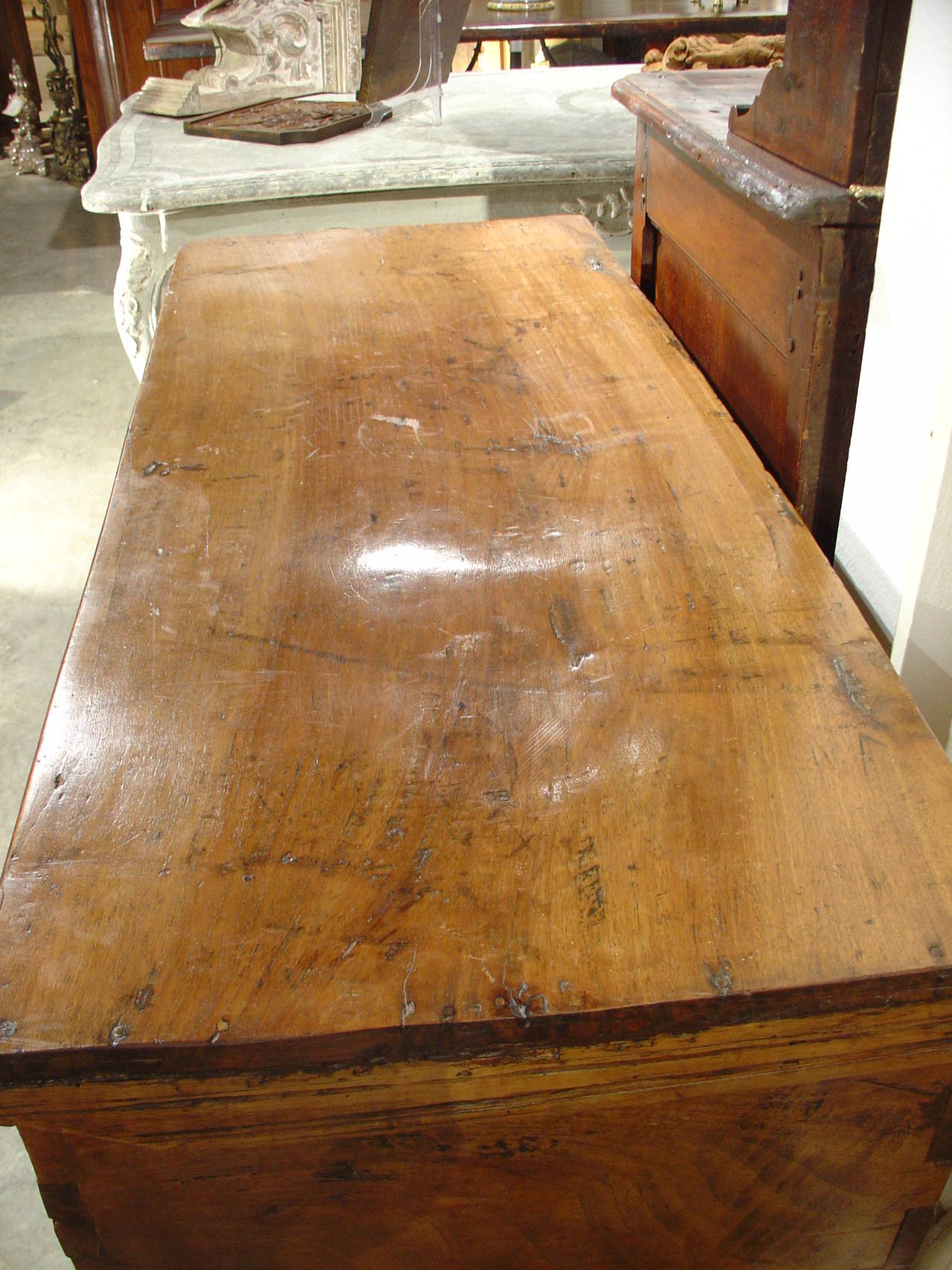 Spanish 17th Century Walnut Wood Trunk from Seville, Spain