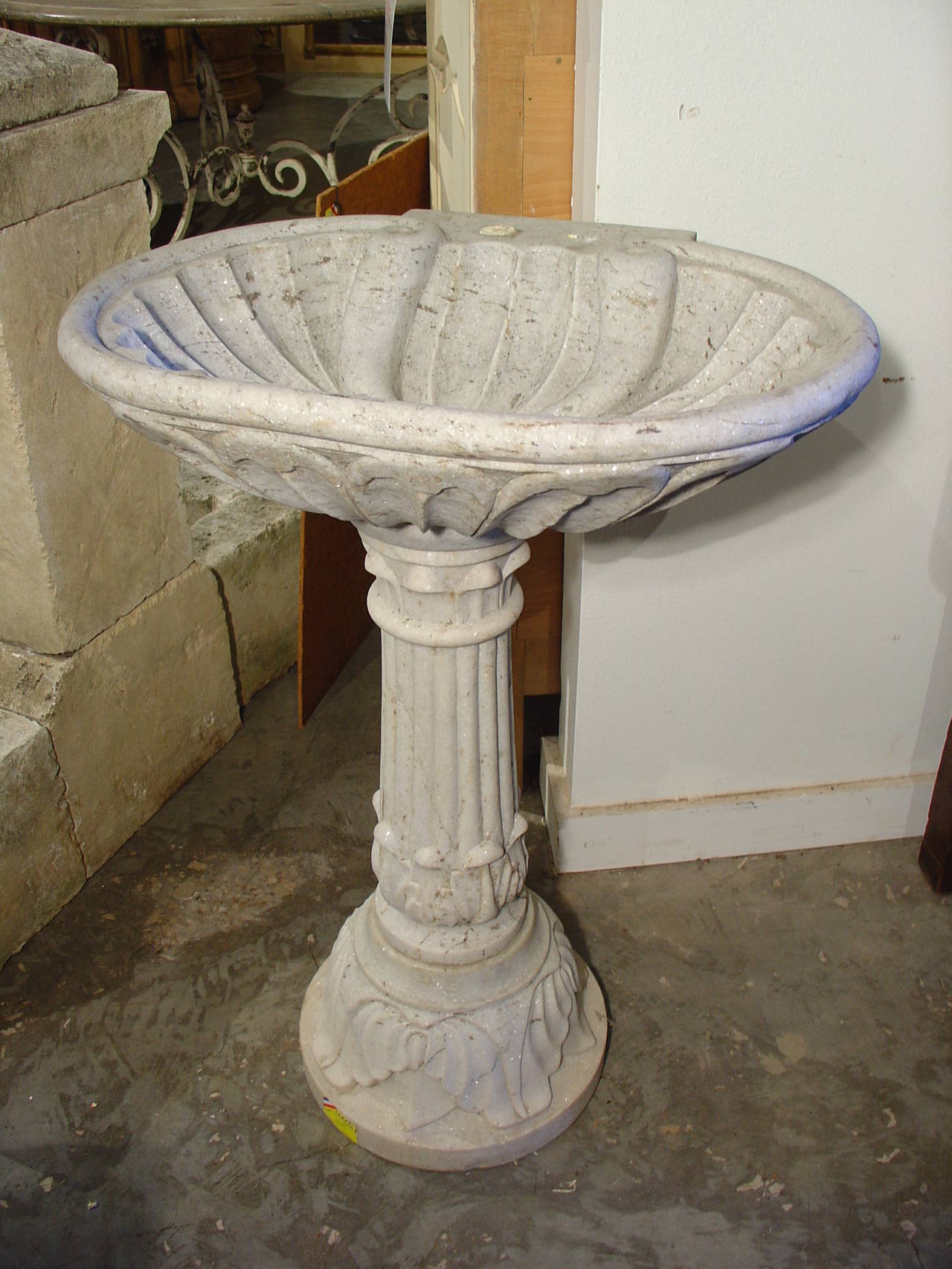 Antique Marble Pedestal Sink from France, Circa 1900 1