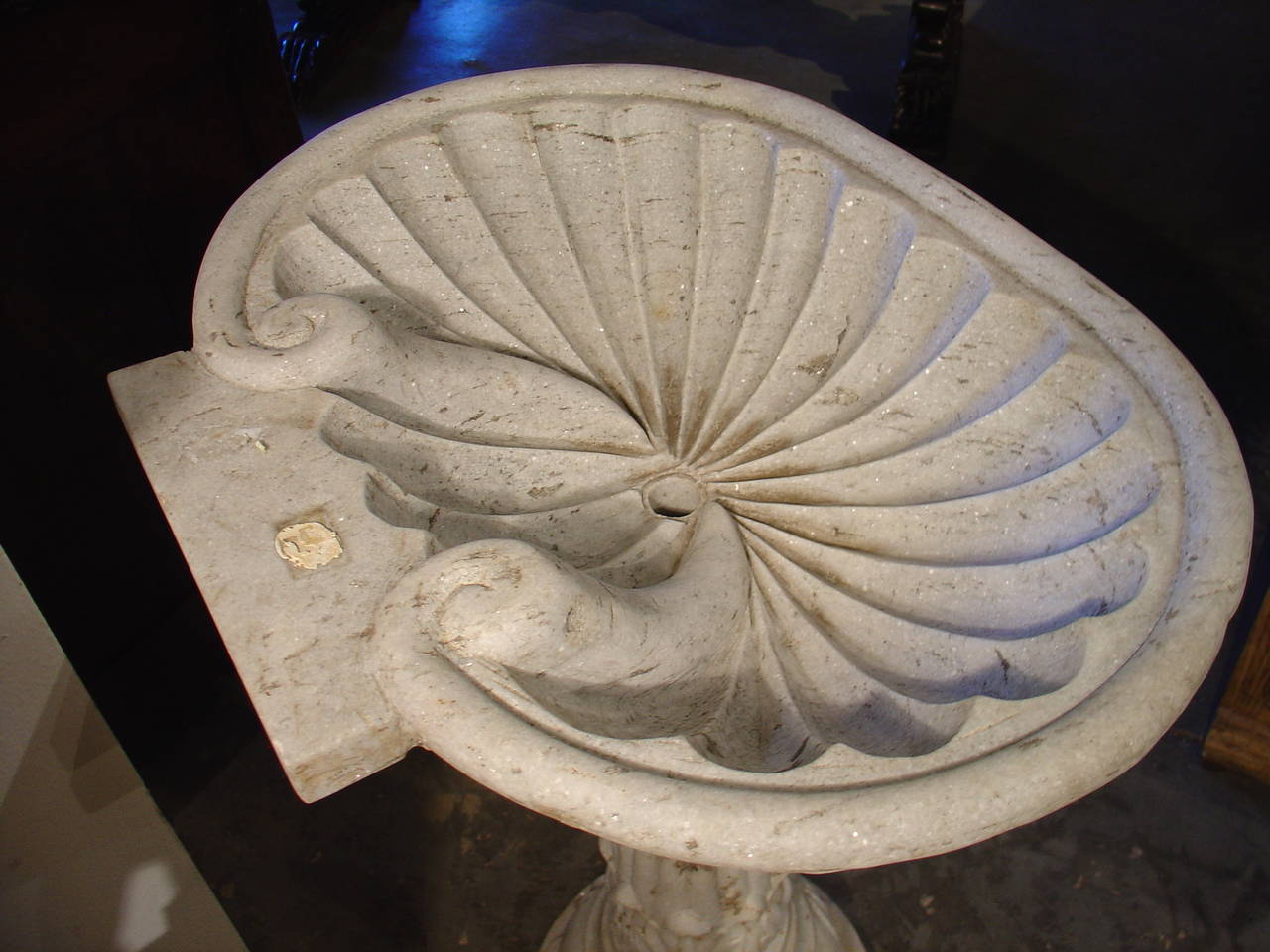 Early 20th Century Antique Marble Pedestal Sink from France, Circa 1900