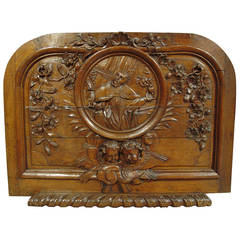 18th Century French Hand Carved Oak Relief Panel of St. Augustine 10