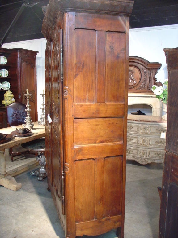 Signed Antique Rennaise Cherrywood Armoire 6
