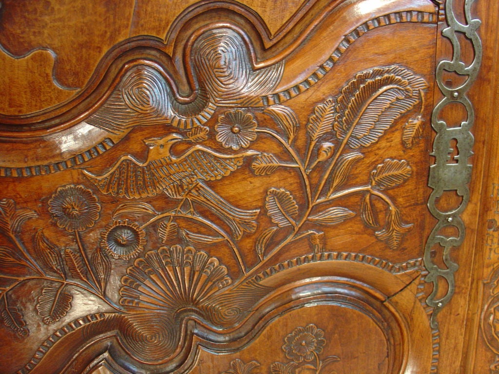Signed Antique Rennaise Cherrywood Armoire 3