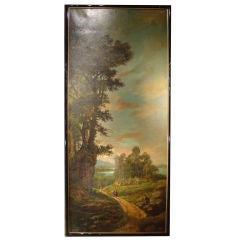 Antique French Landscape Oil Painting