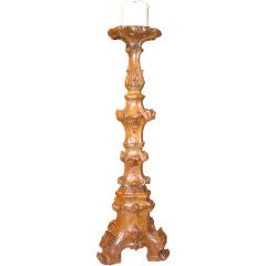 Beautifully Carved 19th Century Candlestick Holder