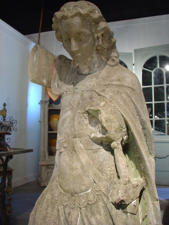 Antique French Statue of St. Michael 1