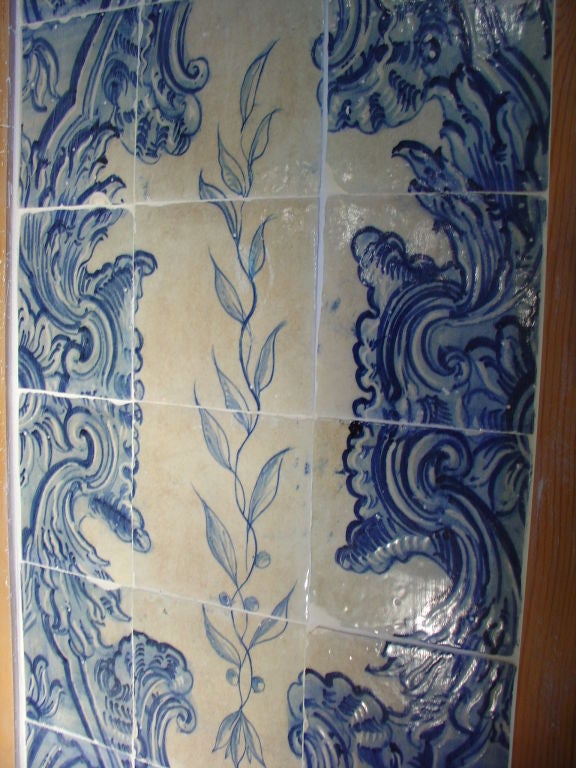 18th Century Hand Painted Portuguese Tile Plaque 1