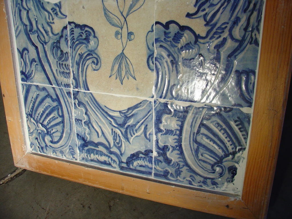 18th Century Hand Painted Portuguese Tile Plaque 2