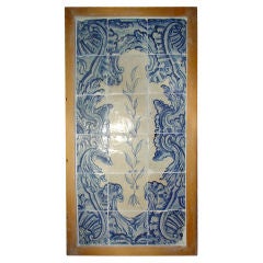 18th Century Hand Painted Portuguese Tile Plaque