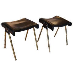 Pair of Stools by Jacques Adnet