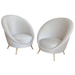 Pair of Armchairs attributed to Ico Parisi Pair of Armchairs attributed to Ico Parisi
