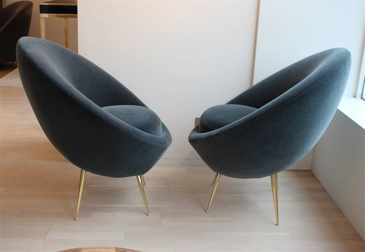 Italian Pair of Armchairs in the Style of Ico Parisi