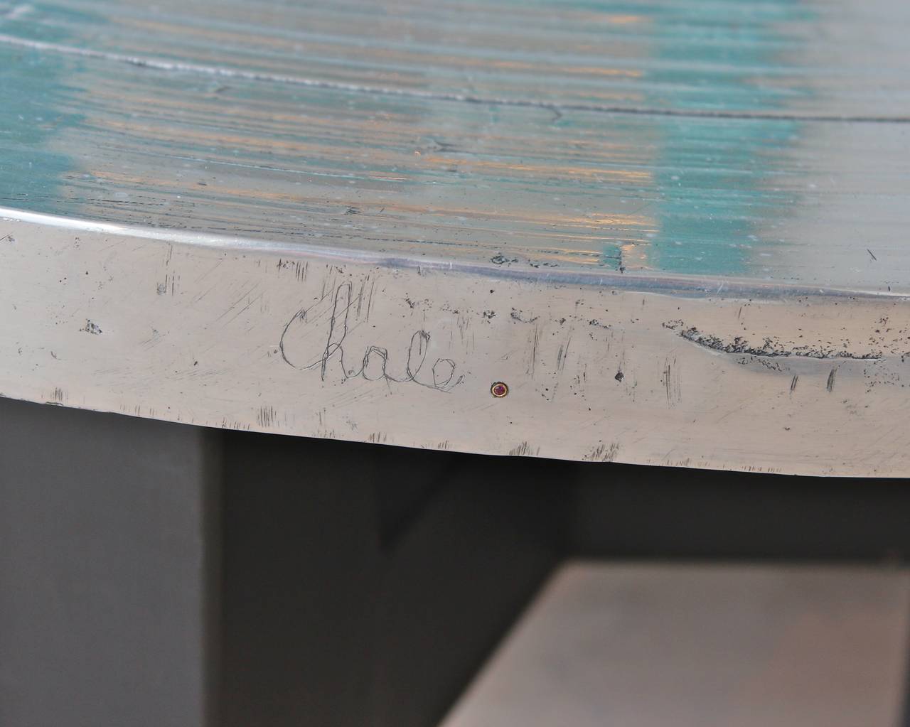 Late 20th Century Rare Aluminium Table by Ado Chale