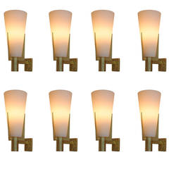 Eight Wall Lights Attributed to Stilnovo