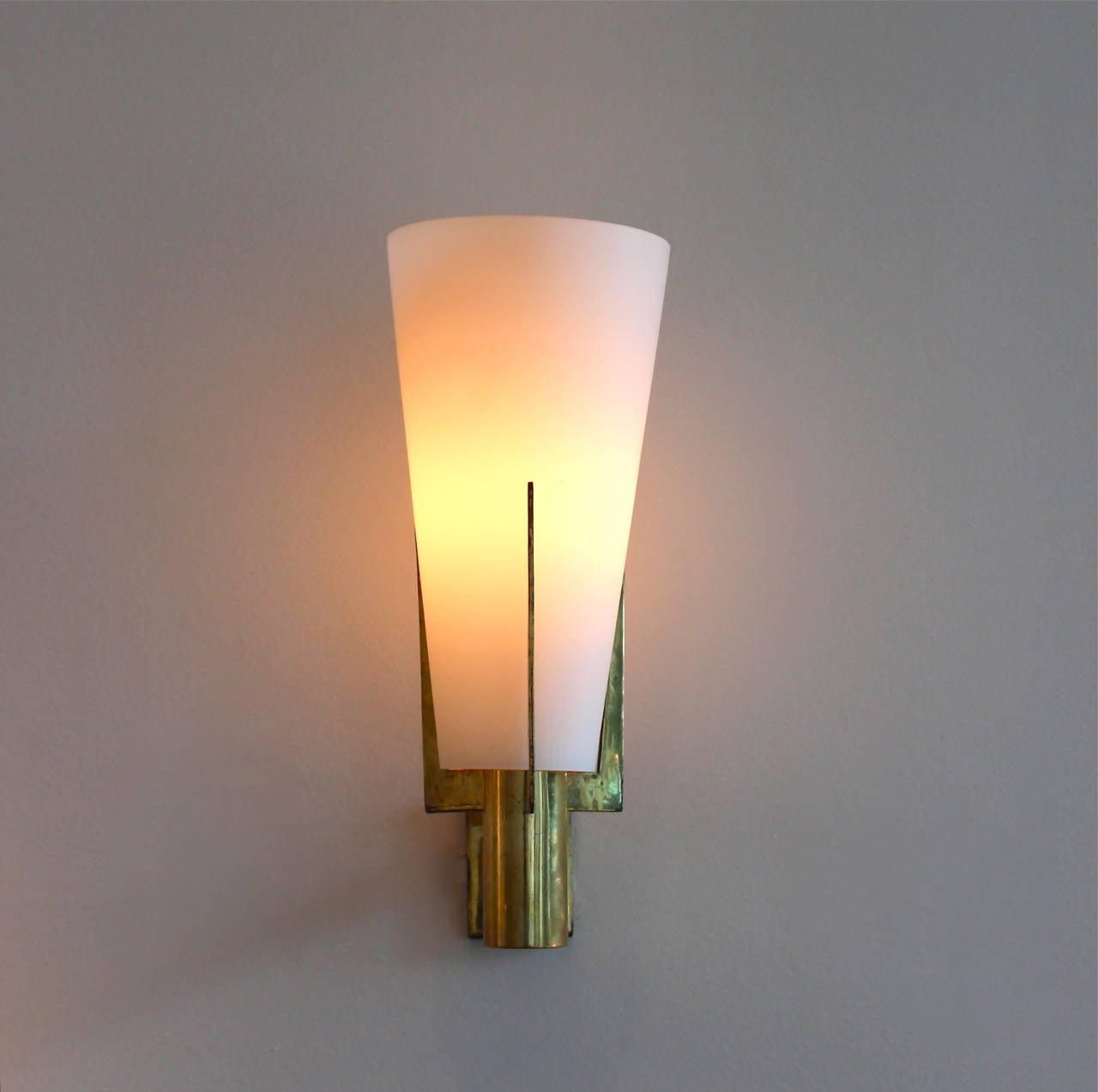 Mid-20th Century Eight Wall Lights Attributed to Stilnovo
