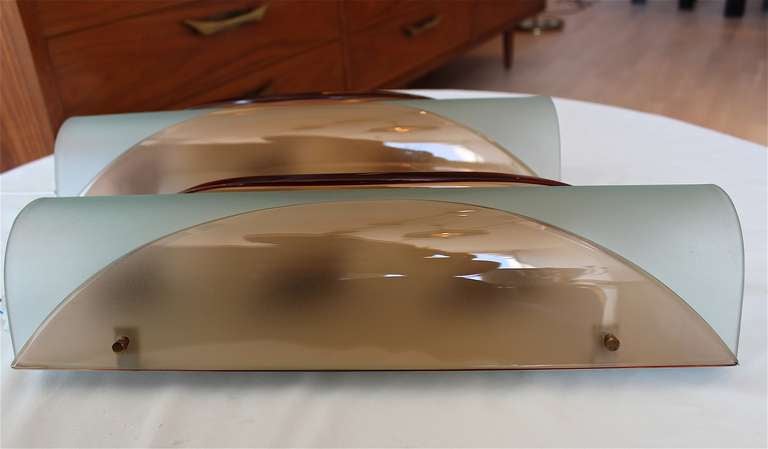 Italian Pair of Wall Lights by Fontana Arte