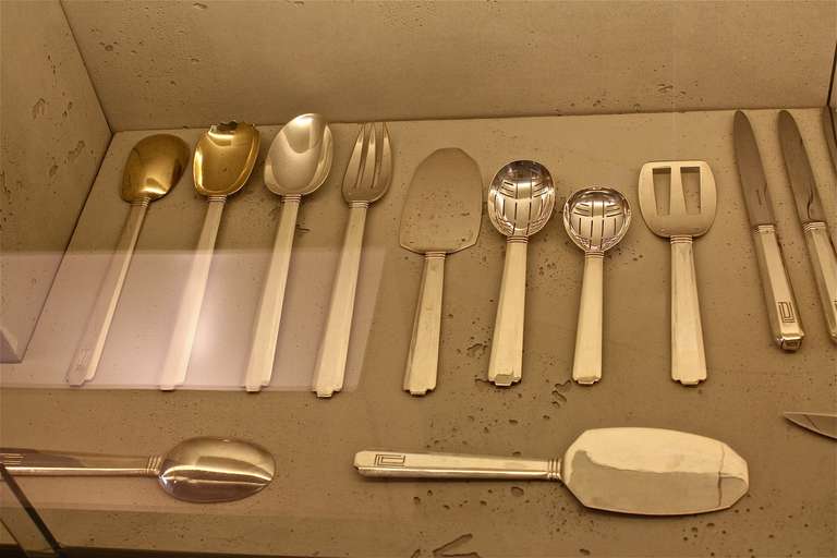 Art Deco Silver Cutlery Set by Jean-Emile Puiforcat 2