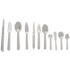 Art Deco Silver Cutlery Set by Jean-Emile Puiforcat