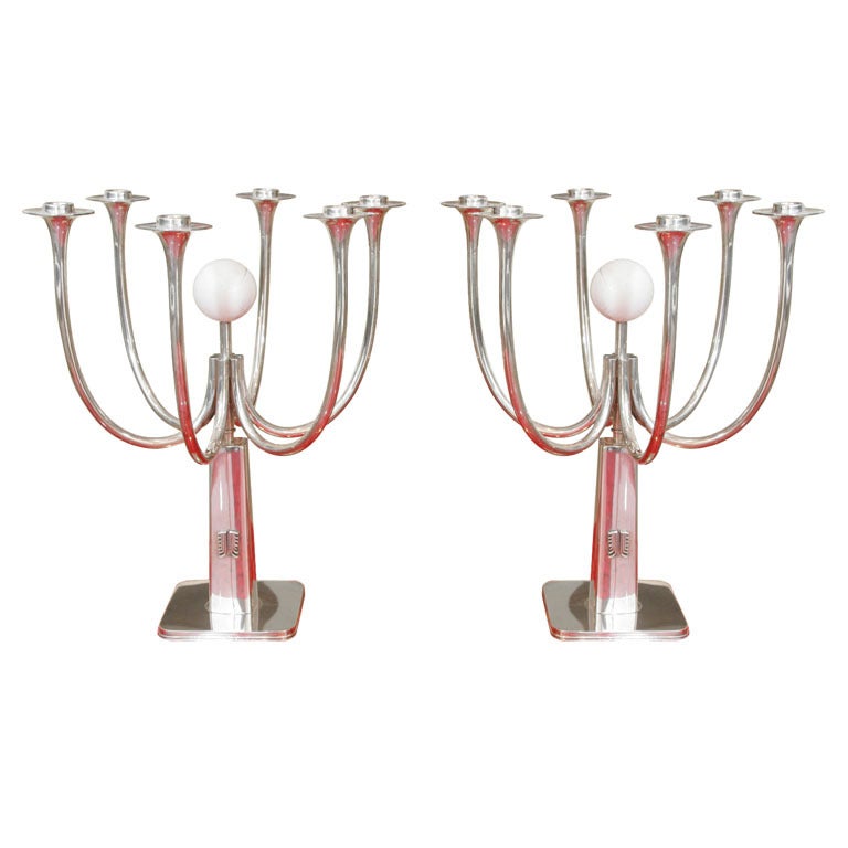Pair of Candelabra by Sant'Elia For Sale