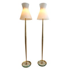 Pair of Standing Lamps by Max Ingrand/Fontana Arte