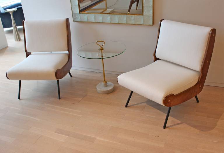 Italian Pair of Chairs by Gianfranco Frattini