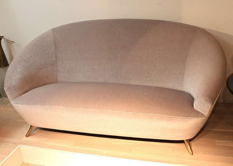 Mid-20th Century Italian Curved Sofa