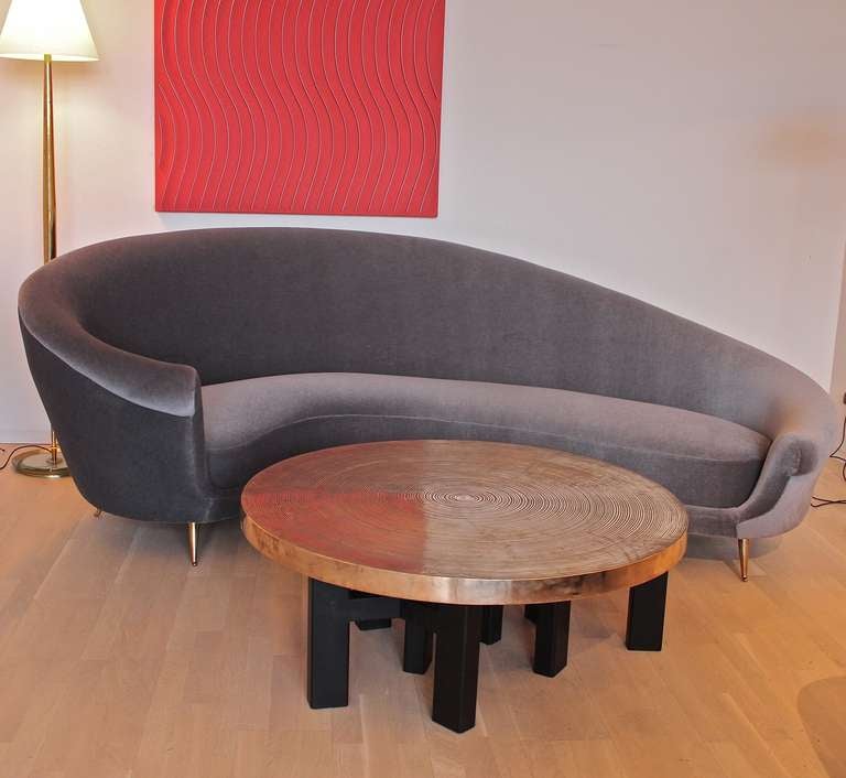 Italian Curved Sofa Attributed to Federico Munari