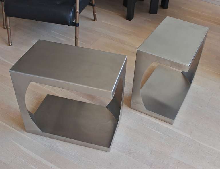 Late 20th Century Pair of Side Tables by Van Heusden