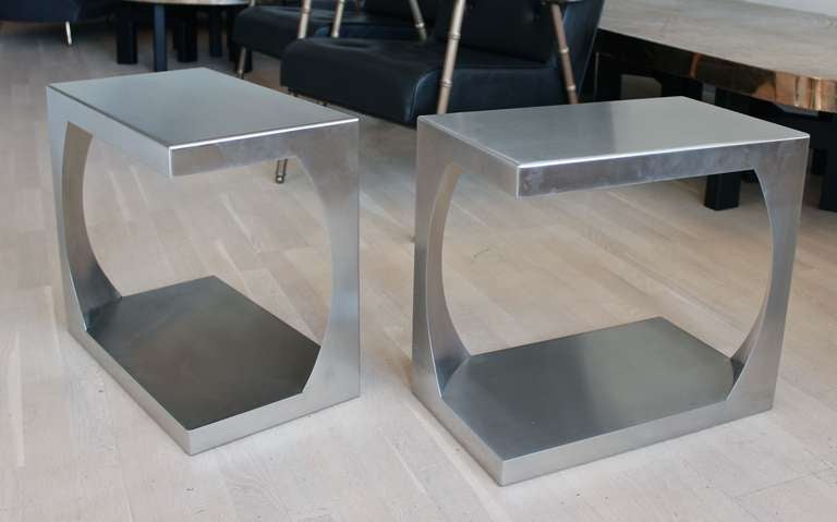 Belgian Pair of Side Tables by Van Heusden