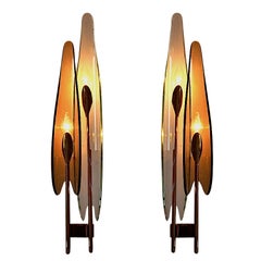 Pair of Dahlia Sconces by Max Ingrand