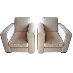 Pair of Armchairs by Jacques Adnet