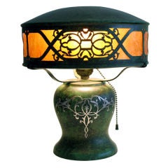 Antique Heintz Art Metal "Air Filter" Lamp
