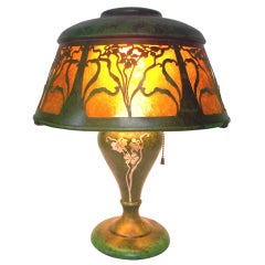 Antique Heintz Art Metal Jonquils Lamp