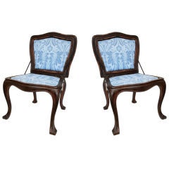 Pair of Rare French Garden Chairs