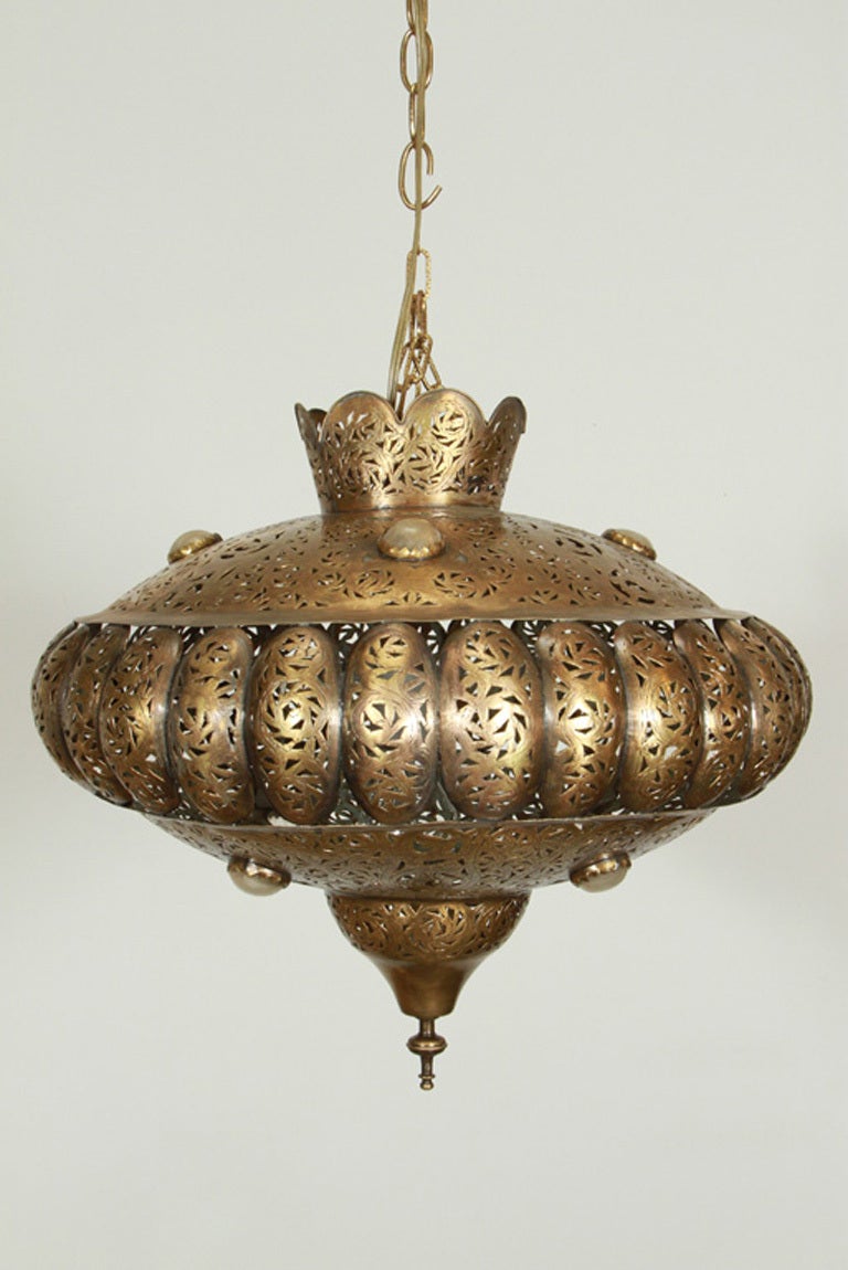 Moroccan Brass Pendants in Alberto Pinto Style / Pair 1