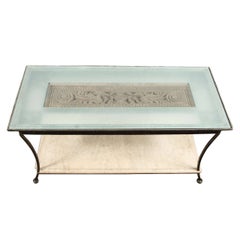 Asian Architectural Relief Made into a Coffee Table