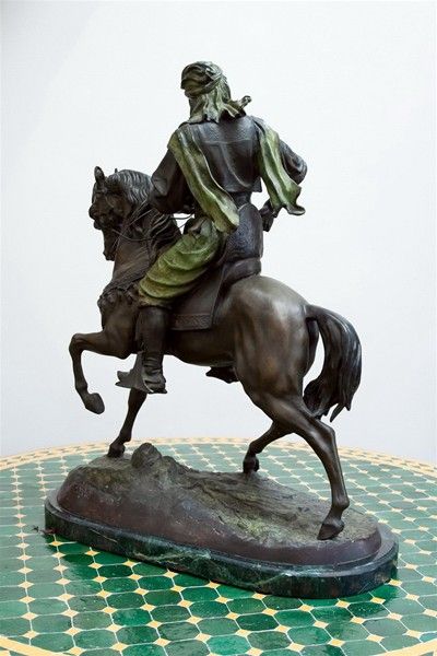 19th Century Orientalist Bronze of Arab on Horseback
